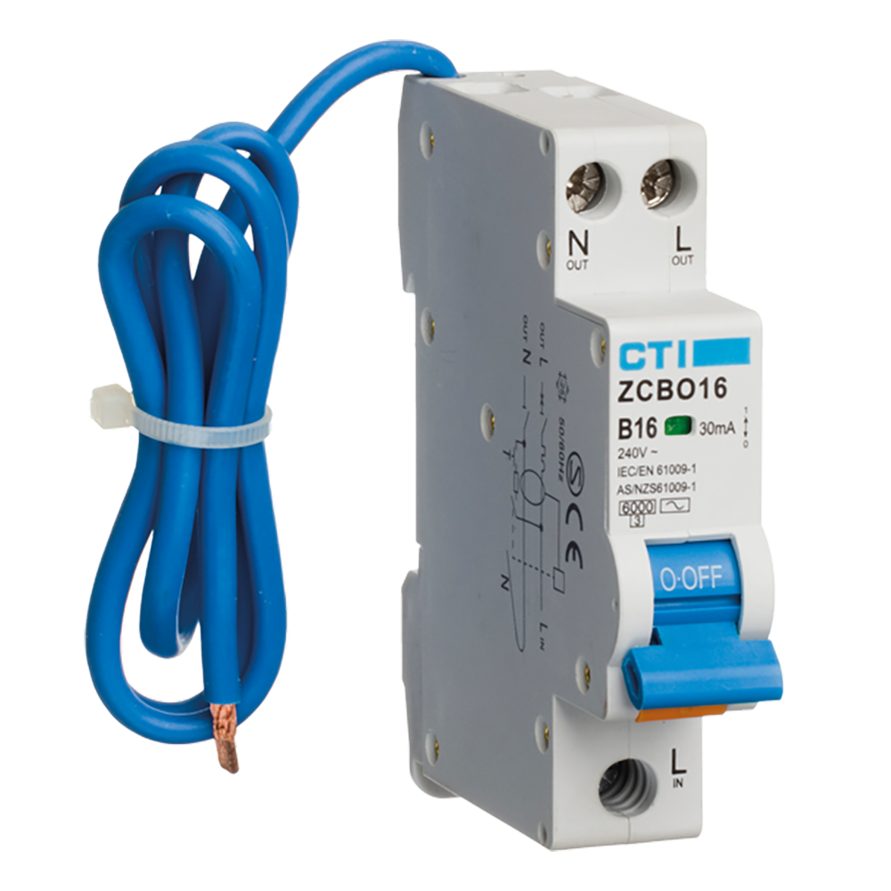 Red Arrow ZCBO16/M RCBO - 30mA Type AC