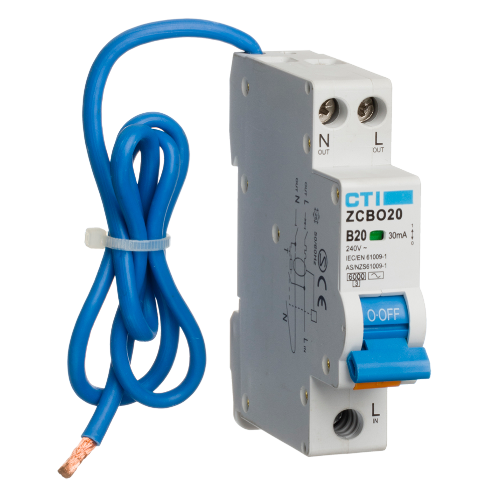 Red Arrow ZCBO20/M RCBO - 30mA Type AC