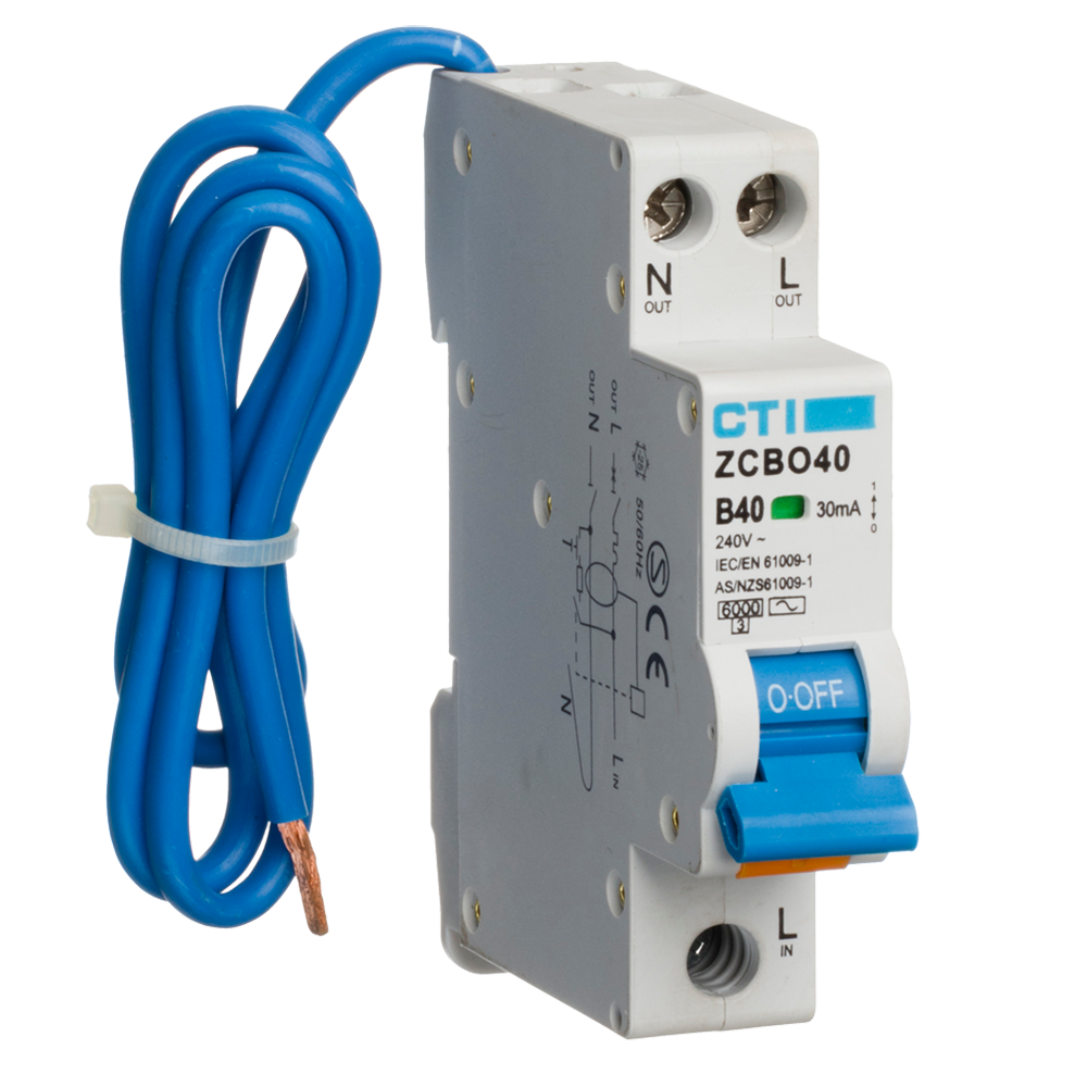 Red Arrow ZCBO40/M RCBO - 30mA Type AC