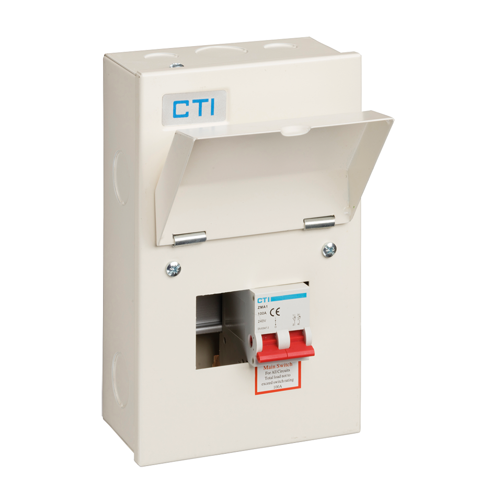4 Way Consumer Unit with 100A Mains Isolator