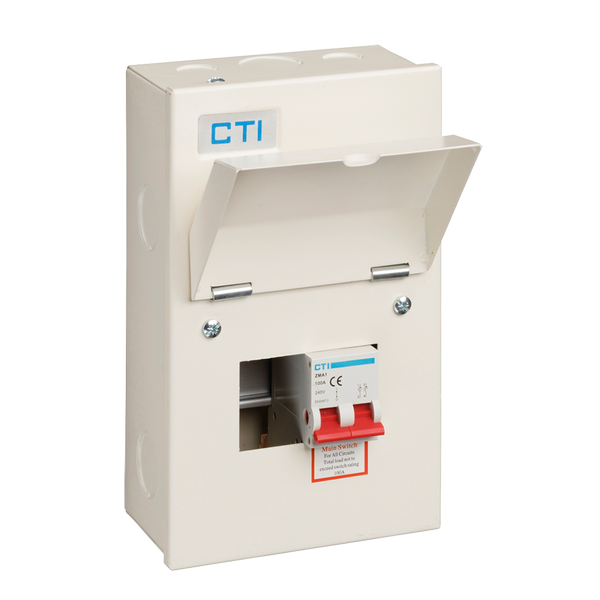 4 Way Consumer Unit with 100A Mains Isolator