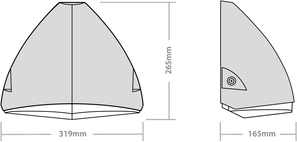 Red Arrow ZENAE-W-CCT Zenith Architectural Wallpack with Selectable Wattage and CCT with 3 hour integral emergency White