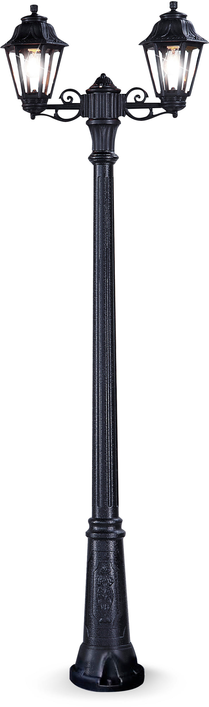 Fumagalli Asbac Anna Gigi-Bisso 2x6W LED Twin Head Post Black E22.156.S20.AX.F1R
