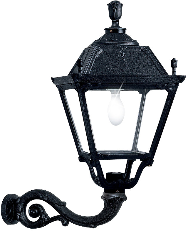 Fumagalli Asbac Elia Adam 80W LED Wall Lantern Bk Assembled Q45.171.AY.D8L.M