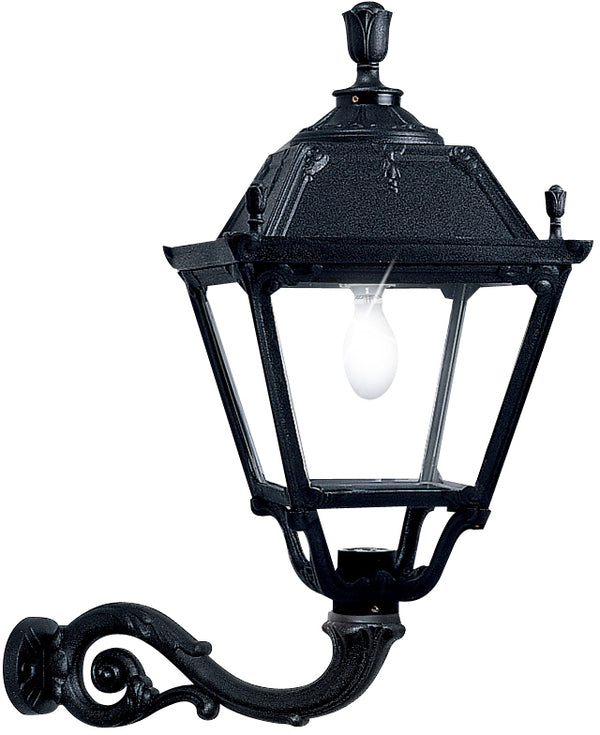 Fumagalli Asbac Elia Adam 80W LED Wall Lantern Bk Assembled Q45.171.AY.D8L.M