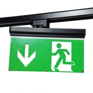 emergency Track exit sign Light multidirectional 2.7W 6000K 3-Circuit LED non- maintained Black