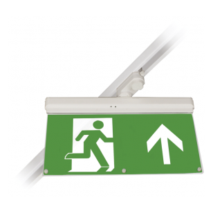 Emergency Track exit sign Light multidirectional 2.7W 6000K 3-Circuit LED non- maintained White