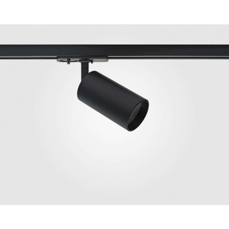 Black Track Light Fitting Shooter GU10 - Single Circuit Track Light Matt Black Honeycombed Louvre