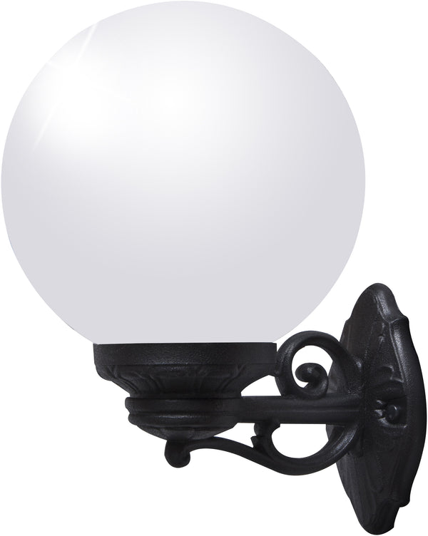 Fumagalli Asbac Globe 250 Bisso 6W 3K LED Opal Wall Black G25.131.AY.F1R