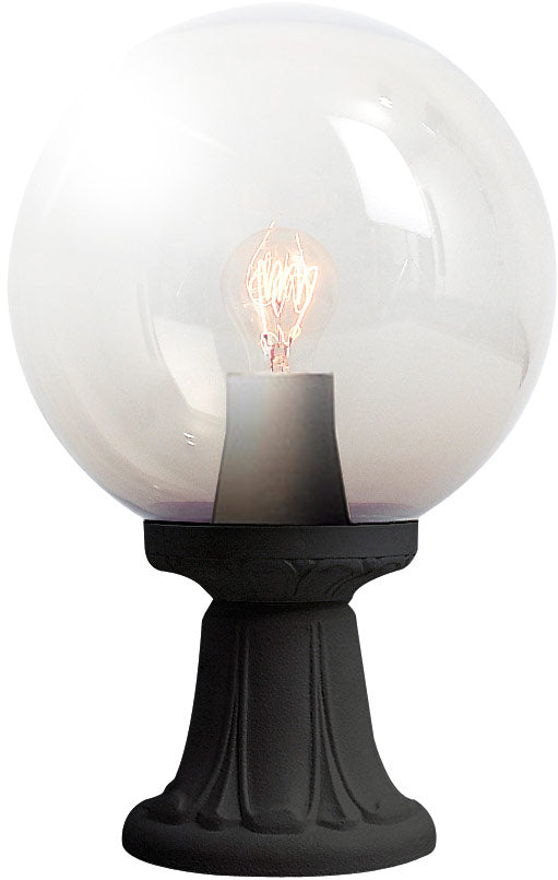 Fumagalli Asbac Globe 300 Minilot 8W 3K LED Clear Pedestal Black G30.111.AX.M1R