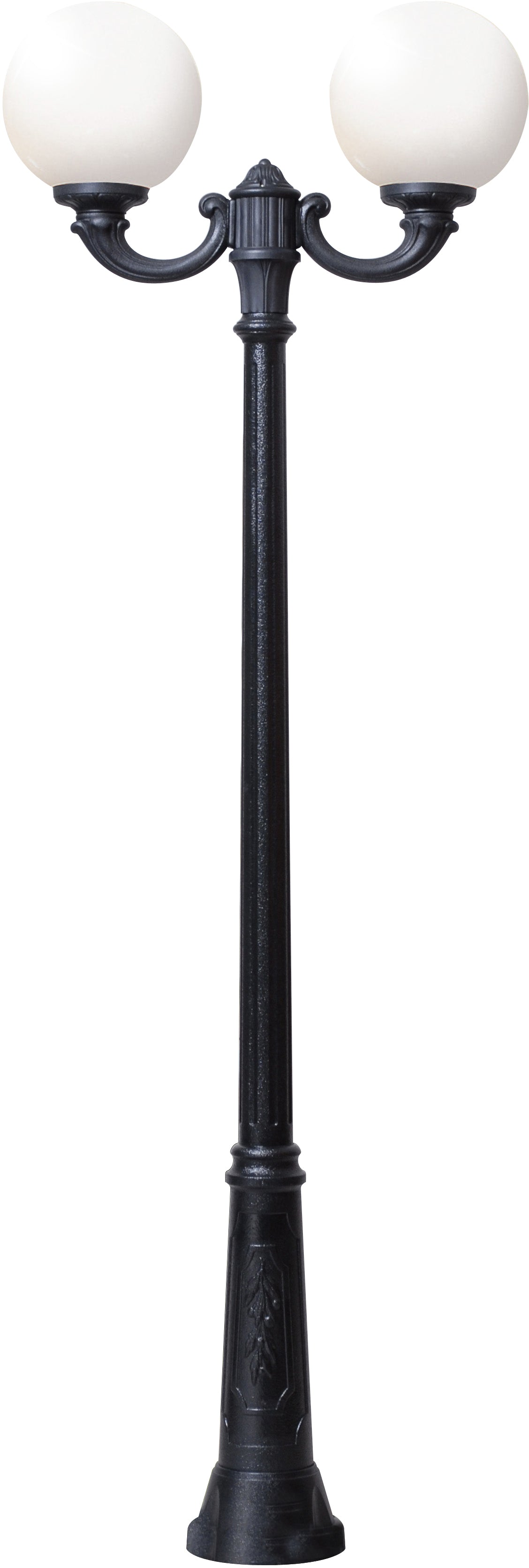 Fumagalli Asbac Globe 300 Ricu-Ofir 2x8W 3K LED Twin Head Post Black G30.157.R20.AX.M1R