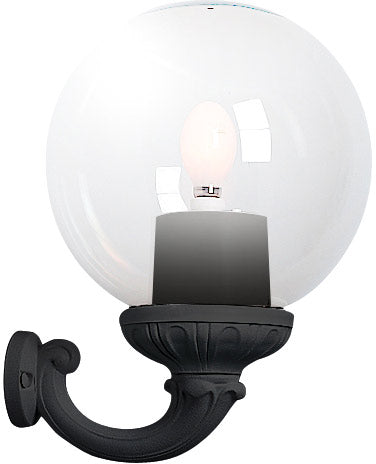 Fumagalli Asbac Globe 300 Ofir 8W 3K LED Opal Wall Black G30.132.AY.M1R