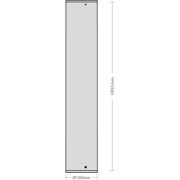 Red Arrow GRD24A-POST Guard Bollard Post Anthracite