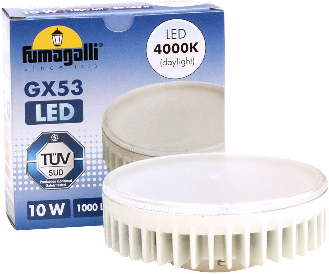 Fumagalli Asbac 10W GX53 LED Lamp 3000K H3.LED.G53.3K