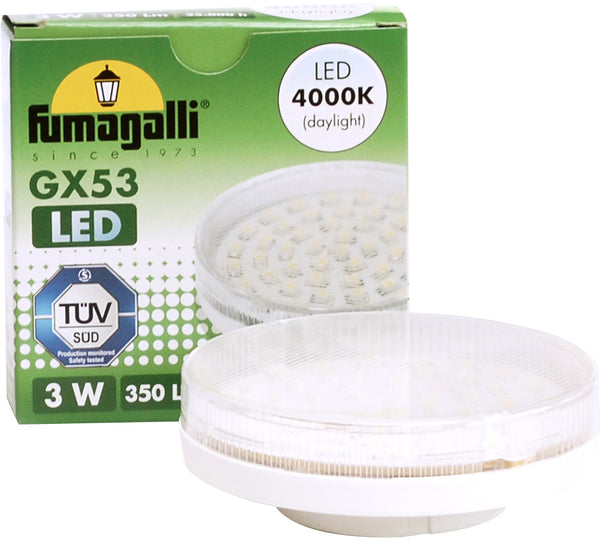 Fumagalli Asbac 3W GX53 LED Lamp 4000K H.LED.G53