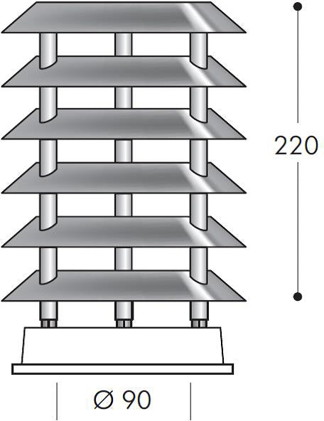 Fumagalli Asbac Closed Aluminium Louvred Breaklight H.FC1