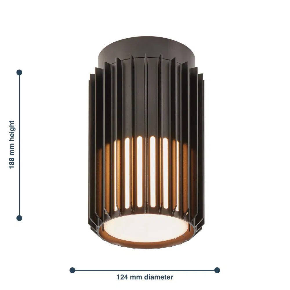 Nordlux Aludra - 2118006203 - Black IP54 Coastal Outdoor Ceiling  Light