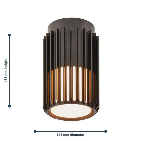 Nordlux Aludra - 2118006203 - Black IP54 Coastal Outdoor Ceiling  Light