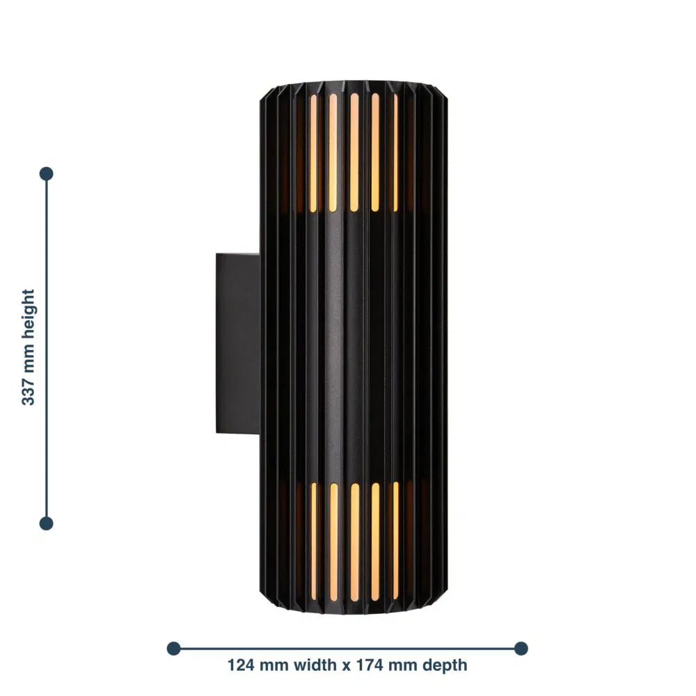 Nordlux  Aludra  2418121203 - Black IP54 Coastal Up & Down Outdoor Wall  Light