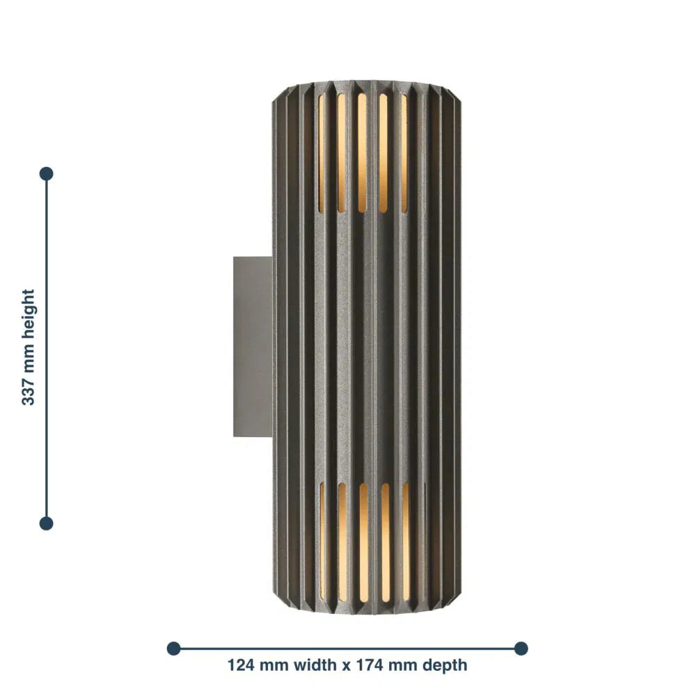 Nordlux  Aludra  2418121250 Anthracite IP54 Coastal Up & Down Outdoor Wall  Light