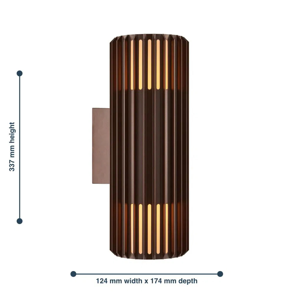 Nordlux  Aludra  2418121261  Bronze IP54 Coastal Up & Down Outdoor Wall  Light