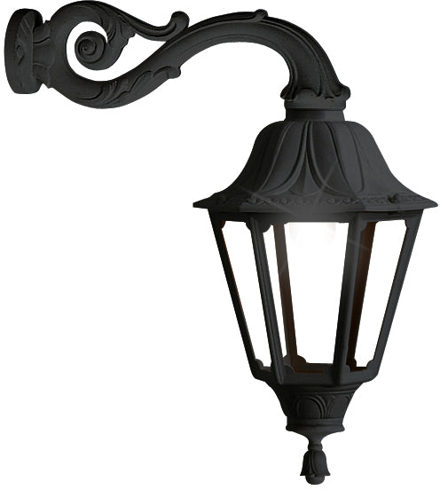 Fumagalli Asbac Noemi Adam 21W LED Opal Wall Lantern Bk Assembled E35.171.AY.C3L.M