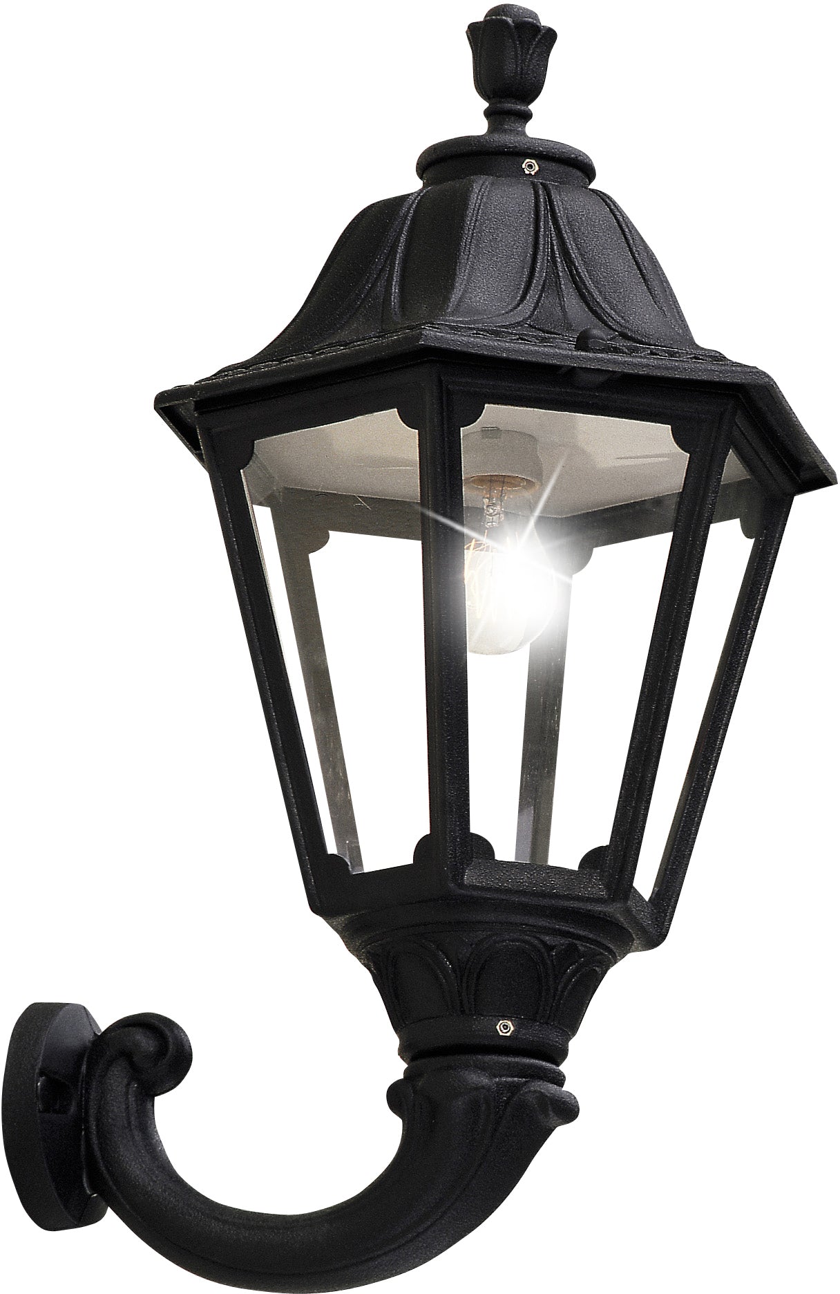 Fumagalli Asbac Noemi Ofir 21W LED Opal Wall Lantern Bk Assembled E35.132.AY.C3L.M