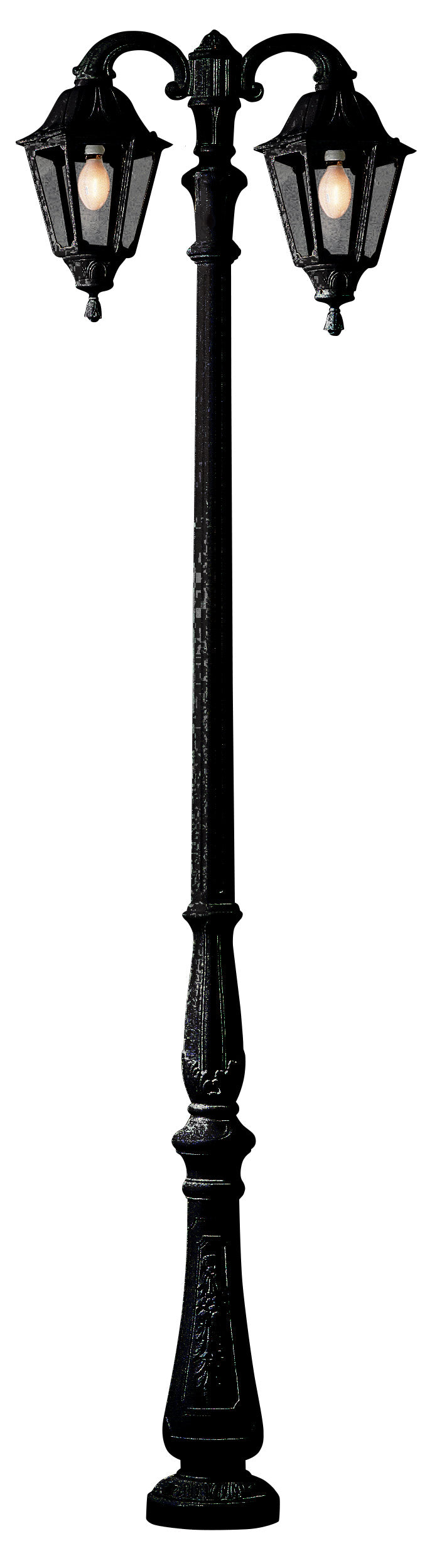 Fumagalli Asbac Noemi Tabor-Ofir 21W LED Opal Twin Head Post Bk Assembled E35.205.R20.AY.C3L.M