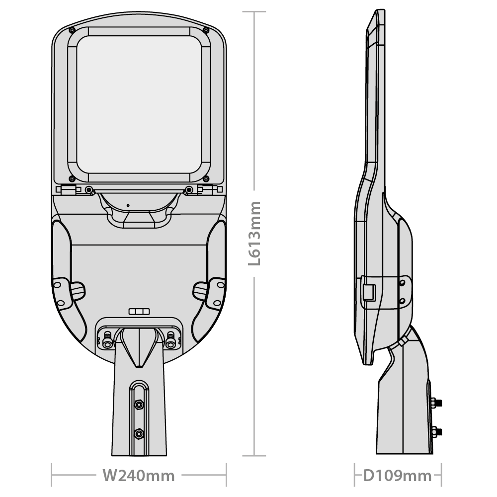 Red Arrow ORN100/T3/N3/740 Orion Street Light 100W 4000K NEMA 3 Type III Asymmetric