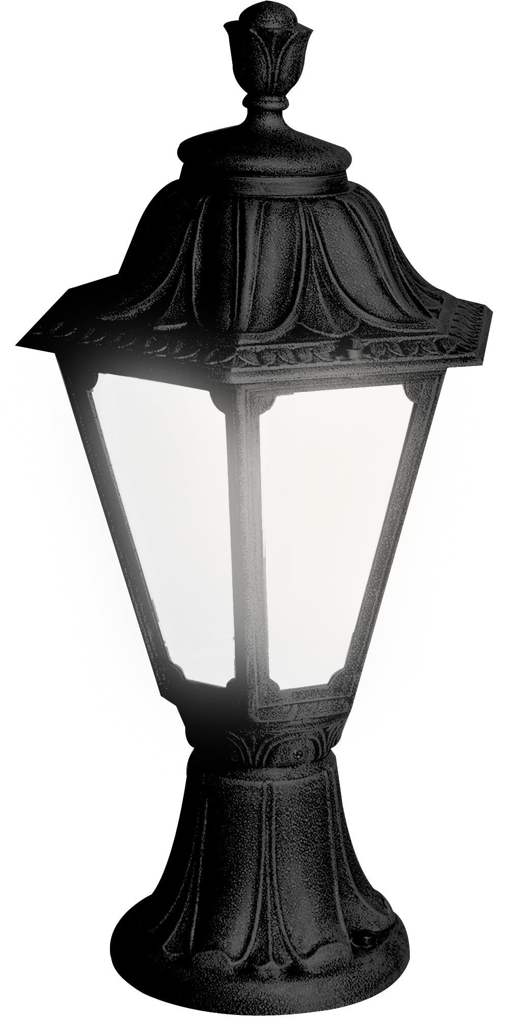 Fumagalli Asbac Rut Minilot 6W LED Pedestal Lantern Black E26.111.AX.F1R