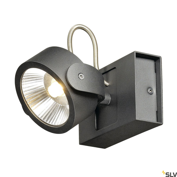 SLV KALU LED 1 Wall and Ceiling luminaire, black, 3000K, 60° 1000127