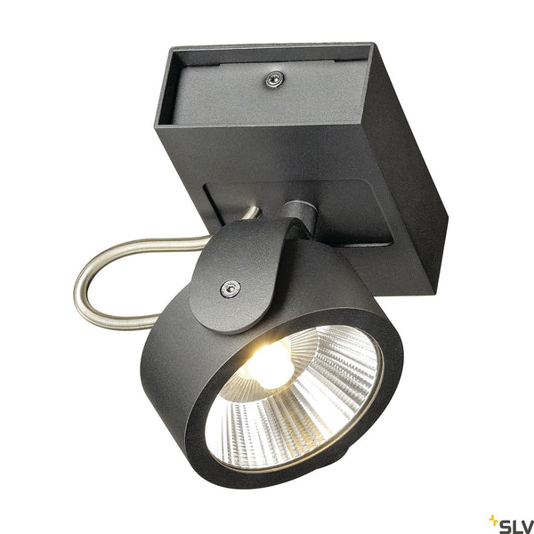 SLV KALU LED 1 Wall and Ceiling luminaire, black, 3000K, 60° 1000127
