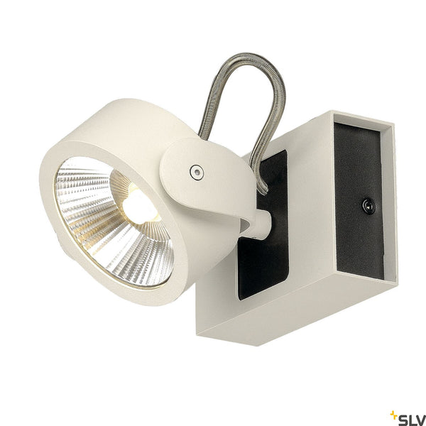 SLV KALU LED 1 Wall and Ceiling luminaire, white/black, 3000K, 60° 1000128