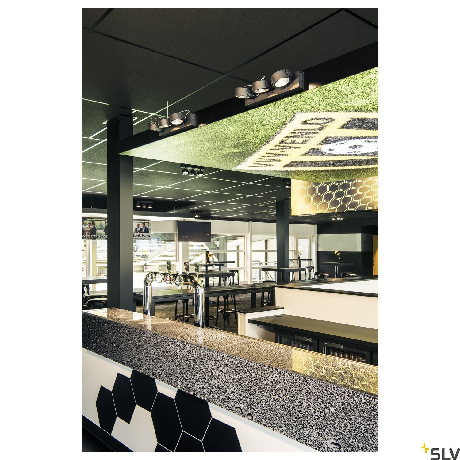 SLV KALU LED 3 Wall and Ceiling luminaire, black, 3000K, 60° 1000131