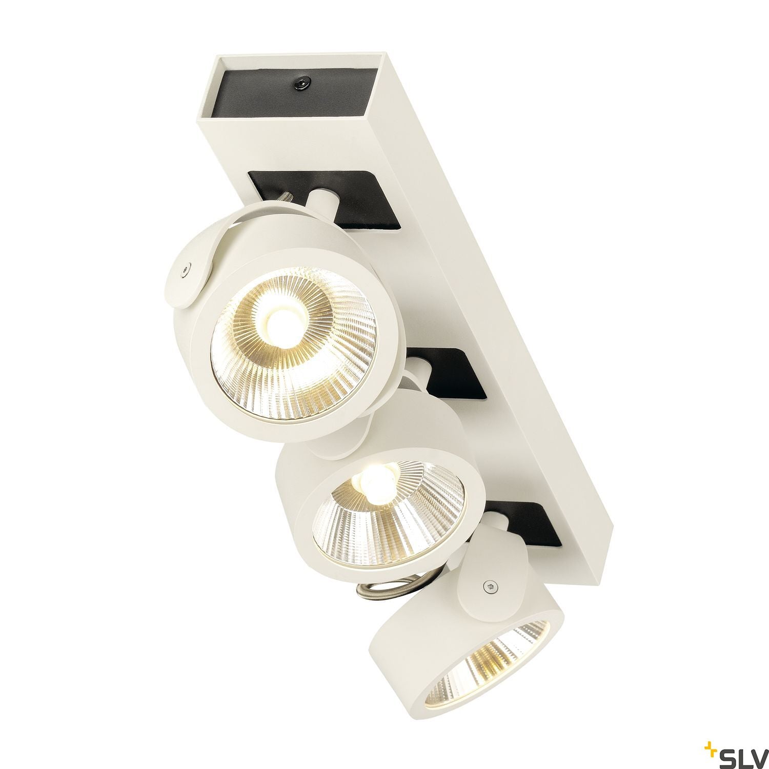 SLV KALU LED 3 Wall and Ceiling luminaire, white/black, 3000K, 60° 1000132