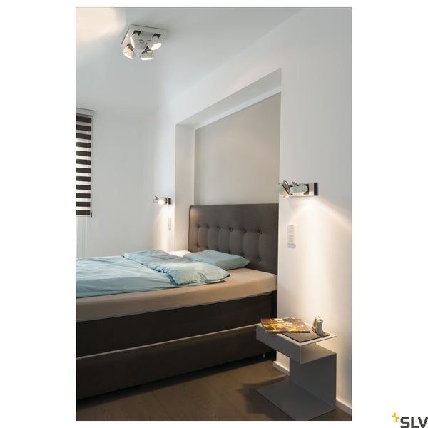 SLV KALU LED 2 Wall and Ceiling luminaire, white/black, 3000K, 60° 1000130