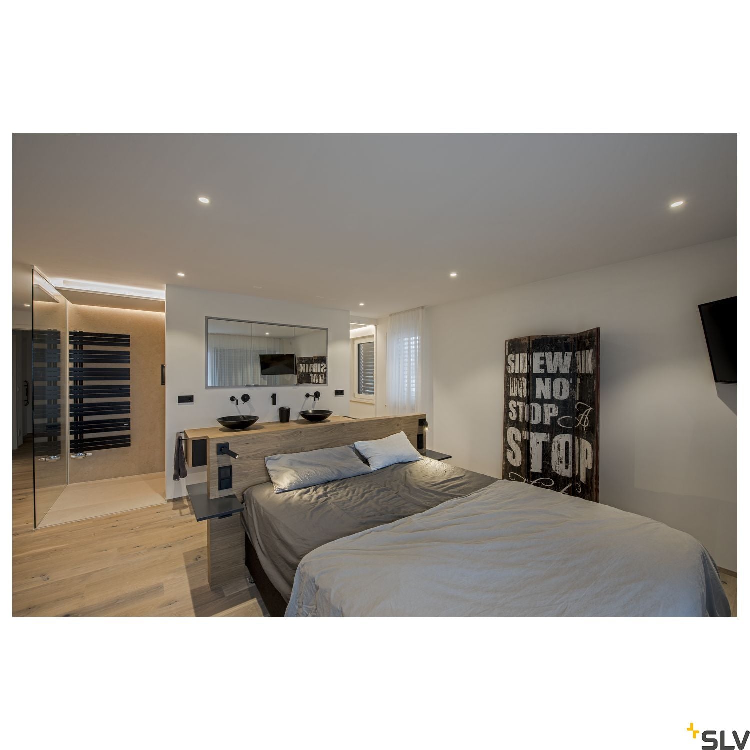 SLV PATTA-I, LED outdoor recessed ceiling light, round DL IP65 white 1800-3000K 1002099
