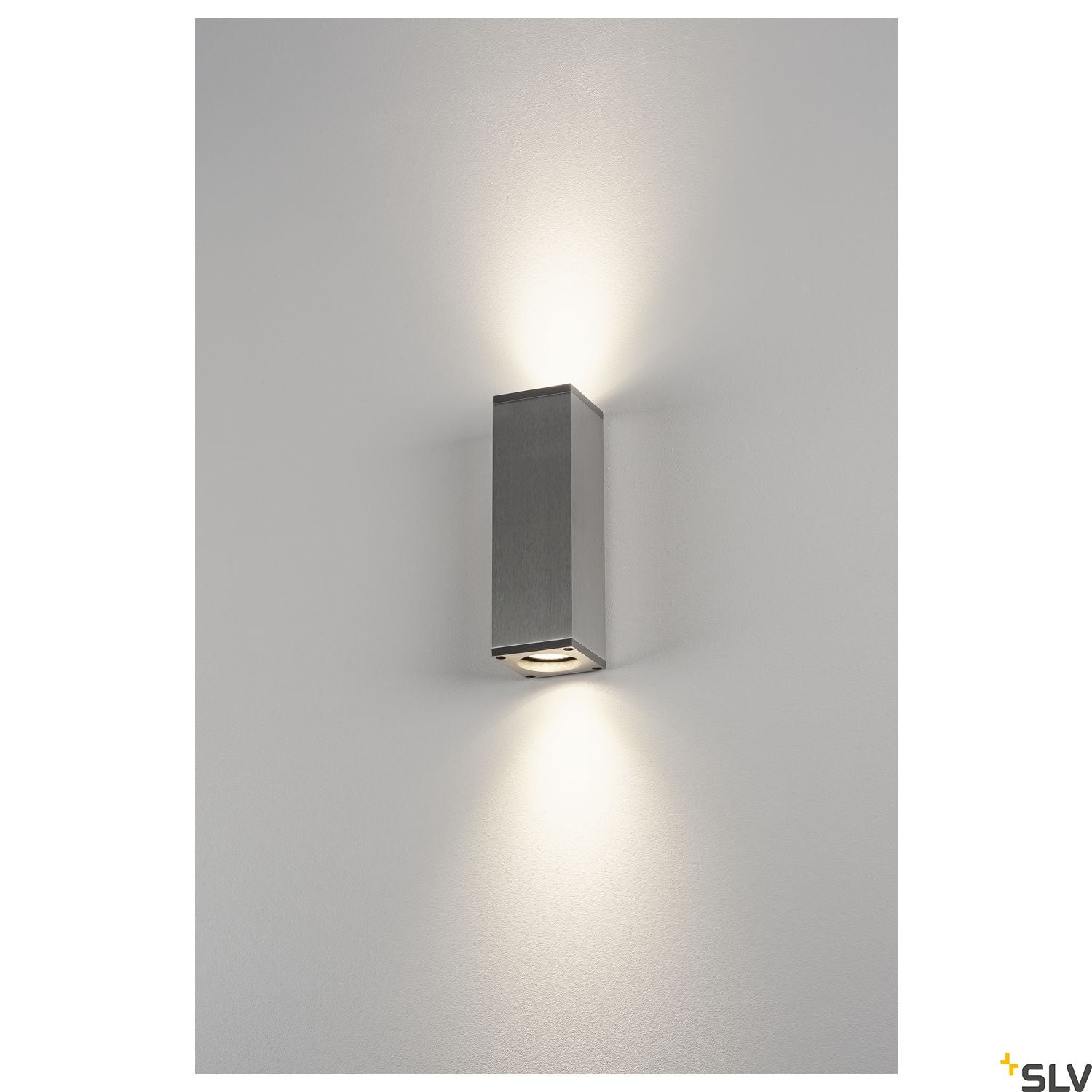 SLV THEO UP/DOWN, QPAR51, Wall luminaire, alu brushed, max. 2x50W 1000329