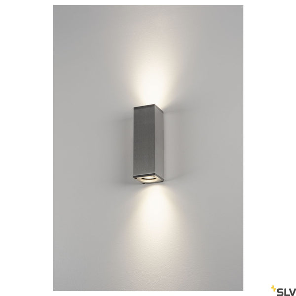 SLV THEO UP/DOWN, QPAR51, Wall luminaire, alu brushed, max. 2x50W 1000329