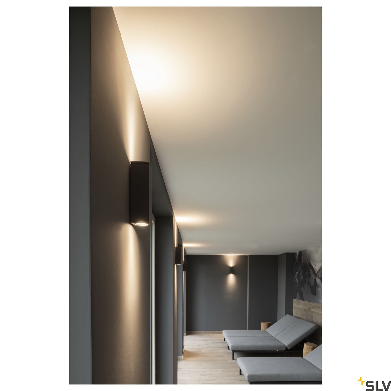 SLV THEO UP/DOWN, QPAR51, Wall luminaire, anthracite, max. 2x50W 1000330