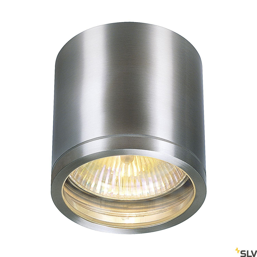 SLV ROX CEILING OUT, QPAR11, Outdoor Ceiling luminaire, alu brushed, max. 50W, IP44 1000332