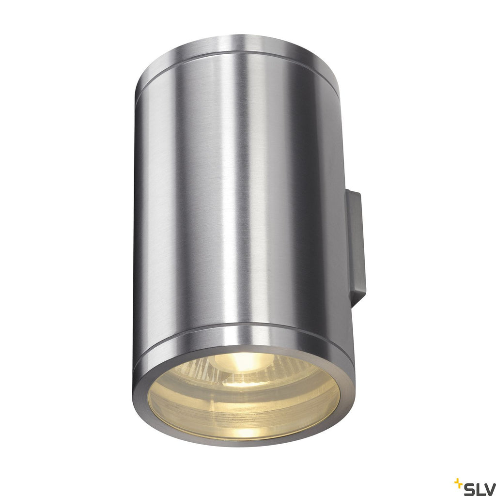 SLV ROX WALL OUT UP/DOWN, QPAR11, Outdoor Wall luminaire, alu brushed, max. 2x50W, IP44 1000334