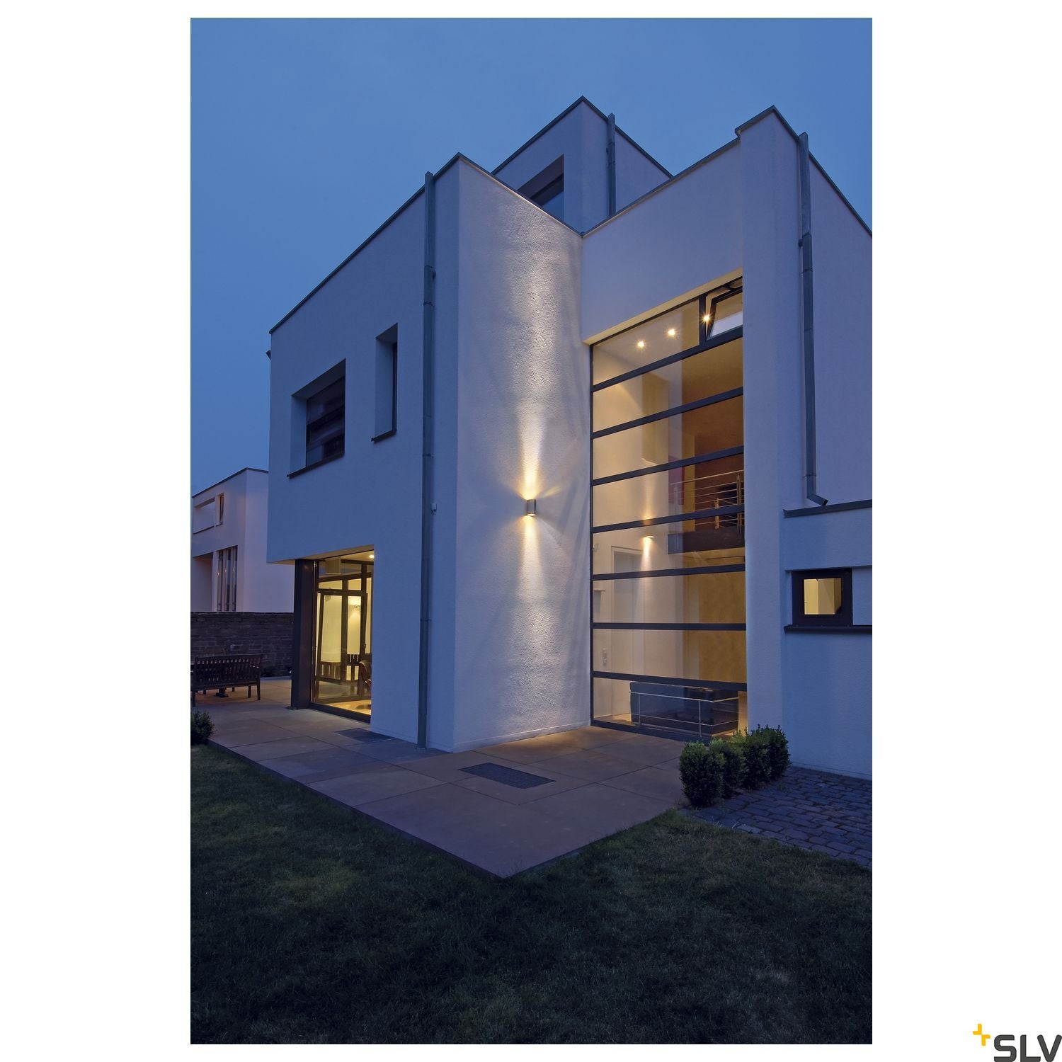 SLV ROX WALL OUT UP/DOWN, QPAR11, Outdoor Wall luminaire, alu brushed, max. 2x50W, IP44 1000334