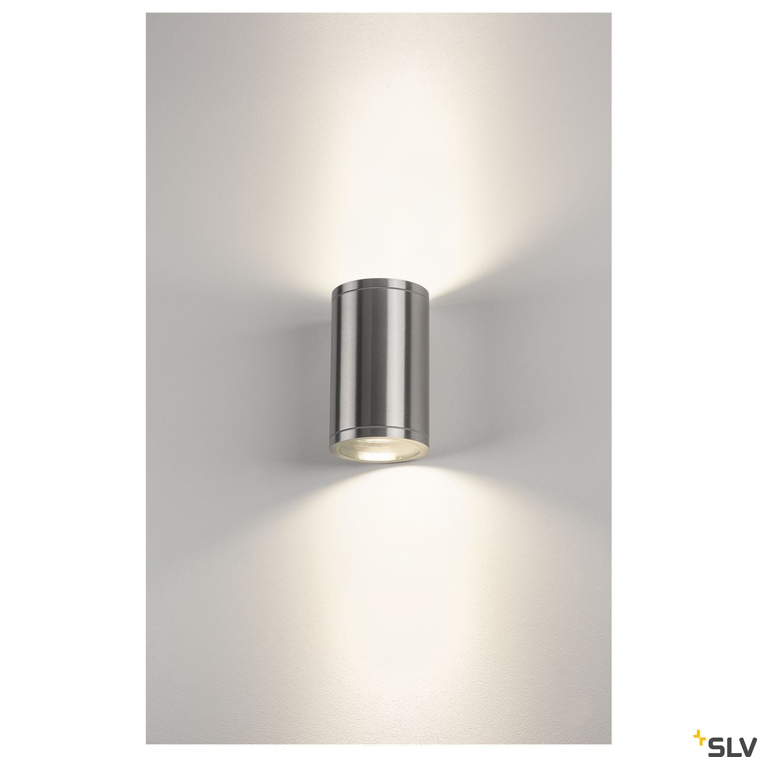 SLV ROX WALL OUT UP/DOWN, QPAR11, Outdoor Wall luminaire, alu brushed, max. 2x50W, IP44 1000334