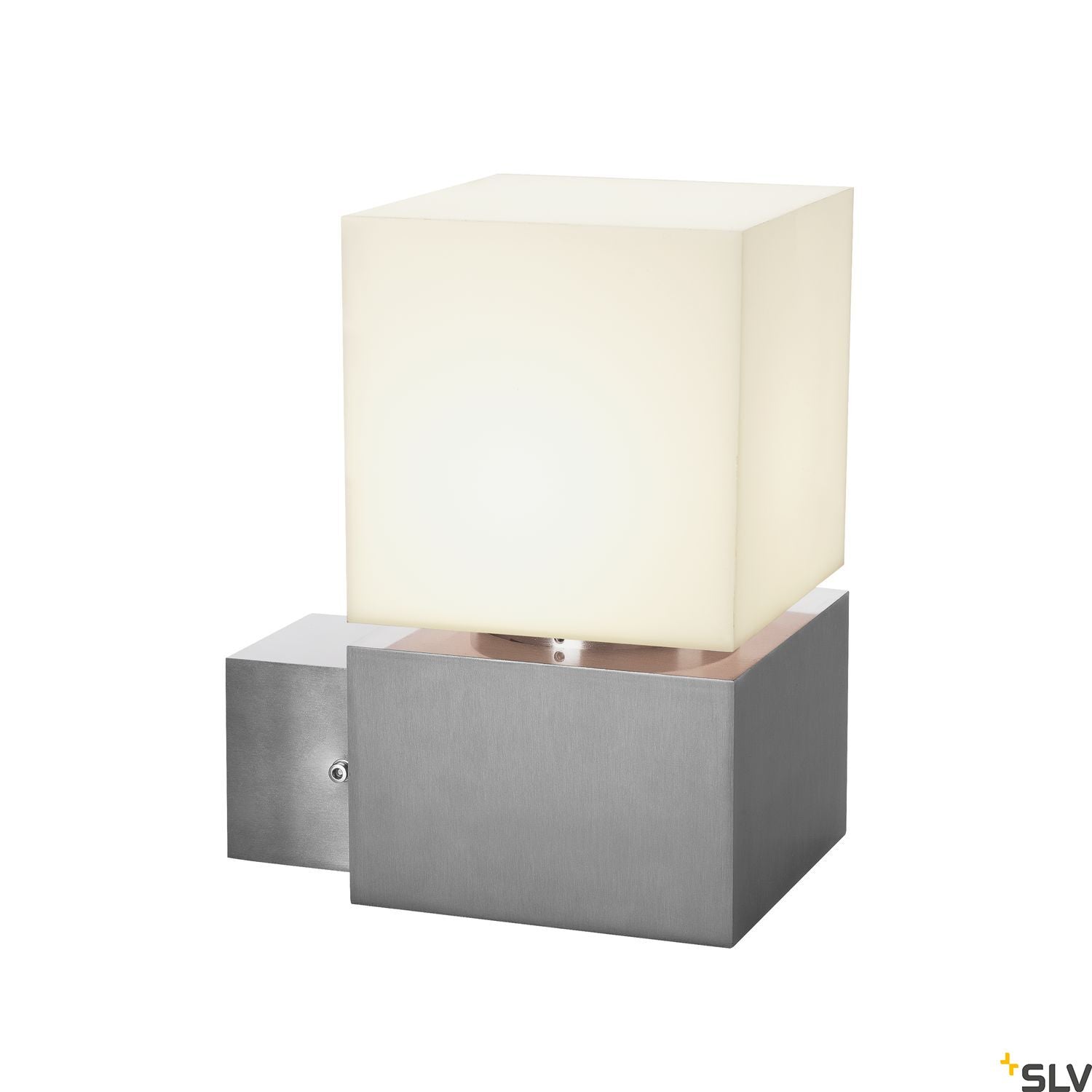 SLV SQUARE WALL, E27, Outdoor Wall luminaire, stainless steel 304, max. 20W, IP44 1000336