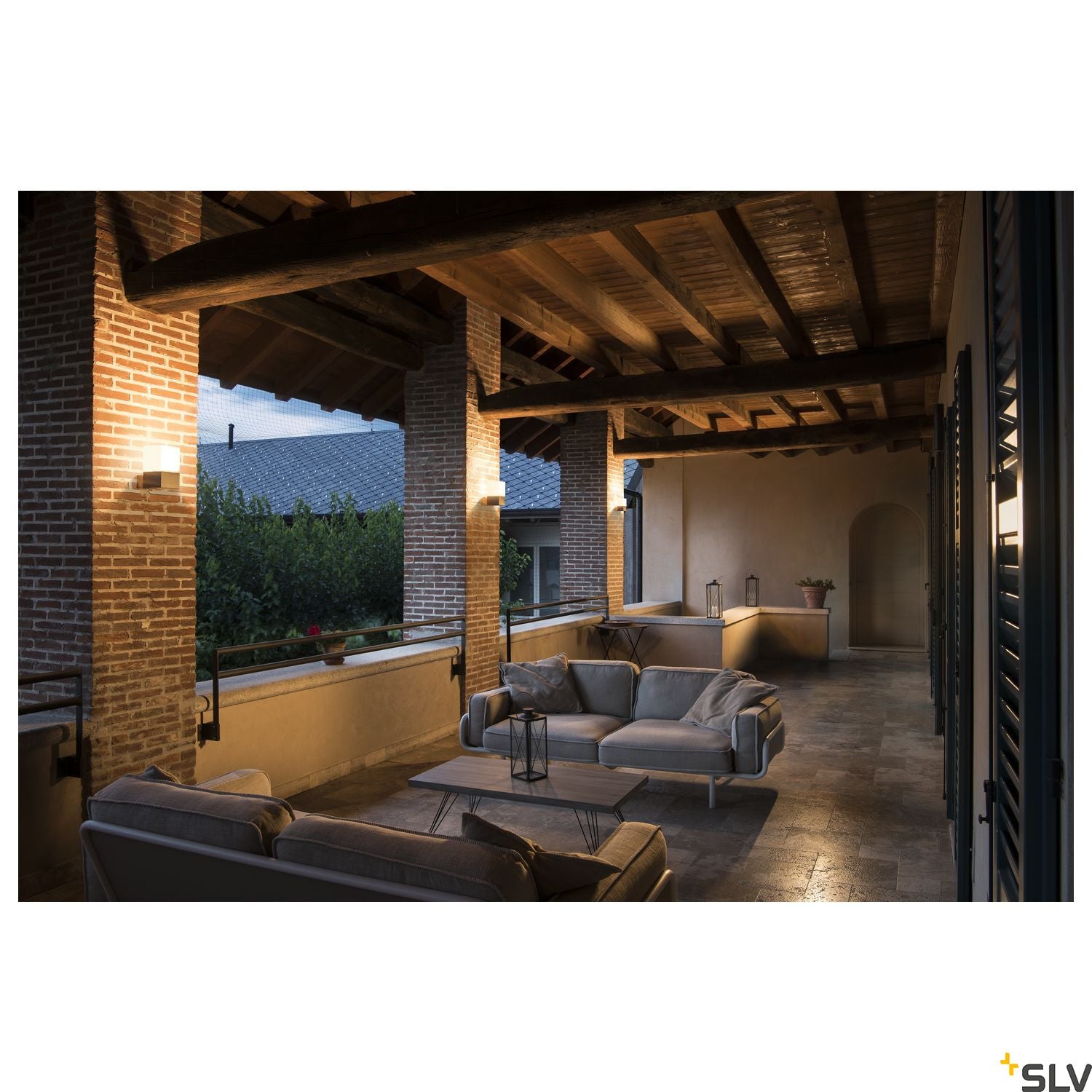 SLV SQUARE WALL, E27, Outdoor Wall luminaire, stainless steel 304, max. 20W, IP44 1000336