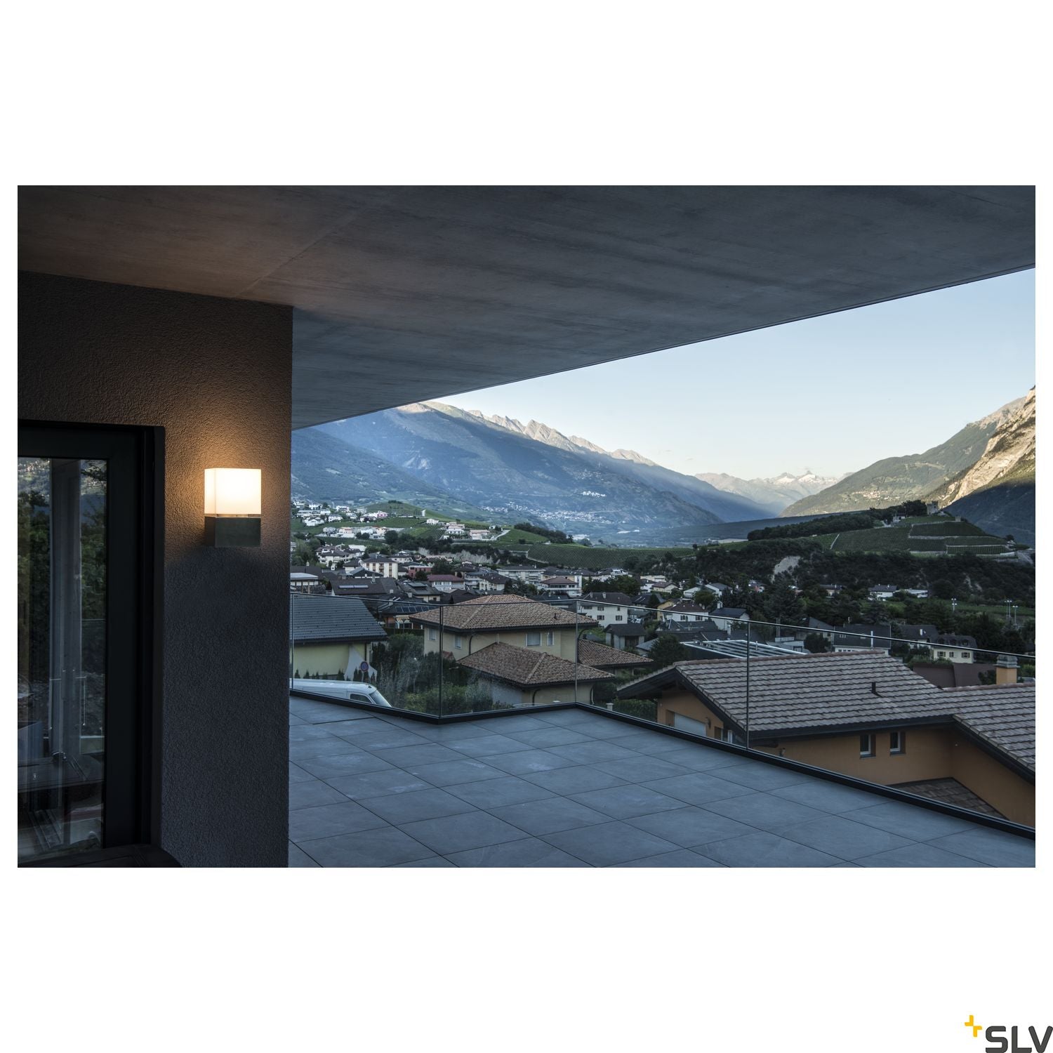 SLV SQUARE WALL, E27, Outdoor Wall luminaire, stainless steel 304, max. 20W, IP44 1000336
