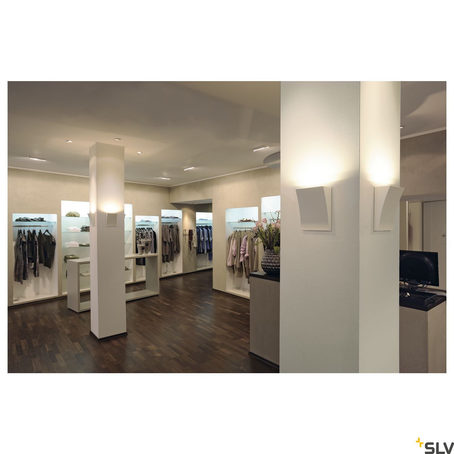 SLV DELWA WIDE LED Outdoor Wall luminaire, 3000K, 100°, white, IP44 1000340