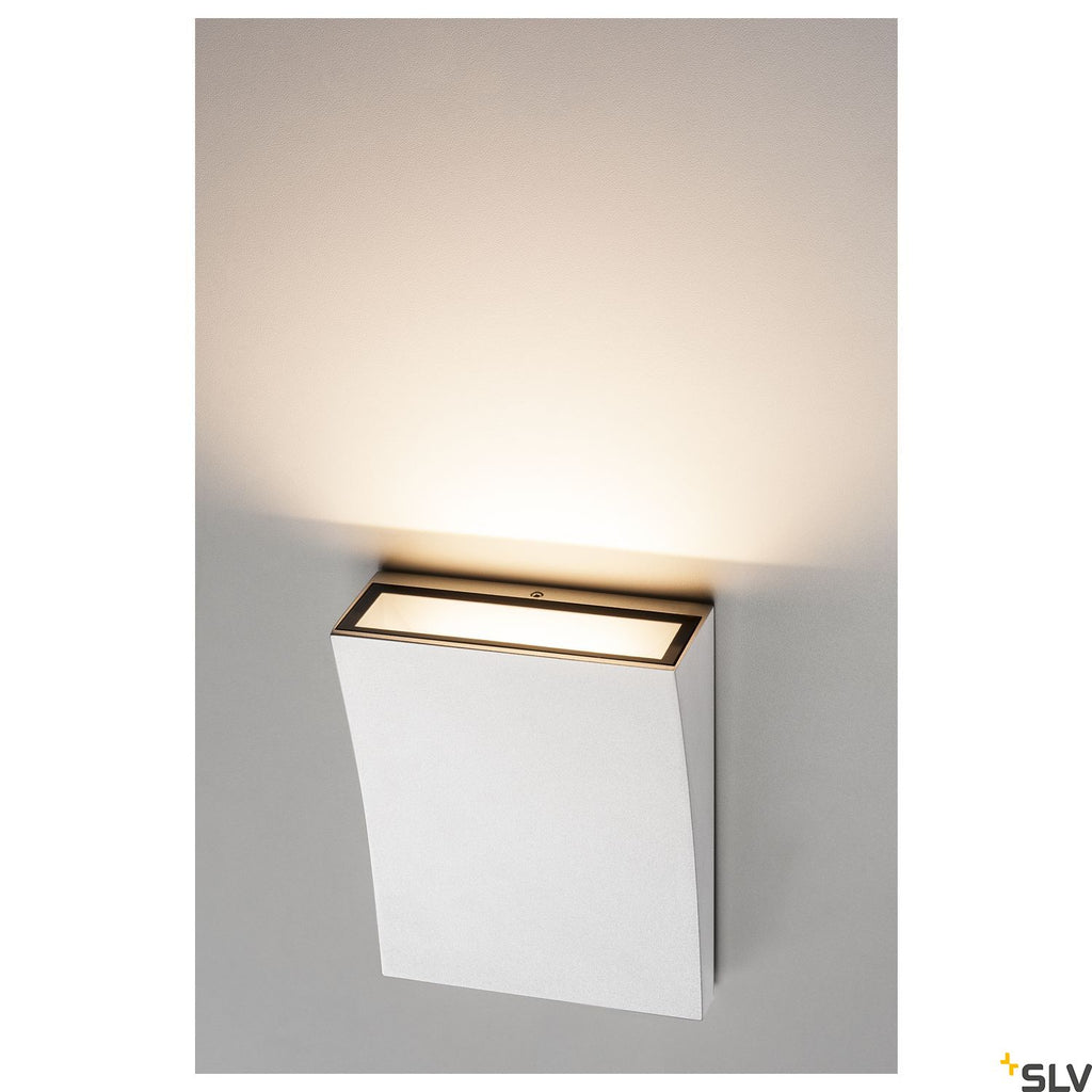 SLV DELWA WIDE LED Outdoor Wall luminaire, 3000K, 100°, white, IP44 1000340