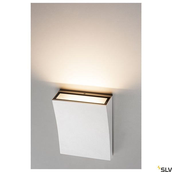SLV DELWA WIDE LED Outdoor Wall luminaire, 3000K, 100°, white, IP44 1000340